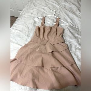 nude mini dress